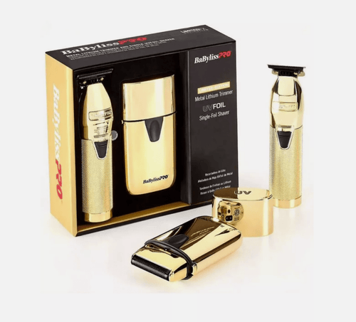 BaBylissPRO LimitedFX Collection Metal Lithium Outlining Trimmer & Single UVFOIL Shaver
